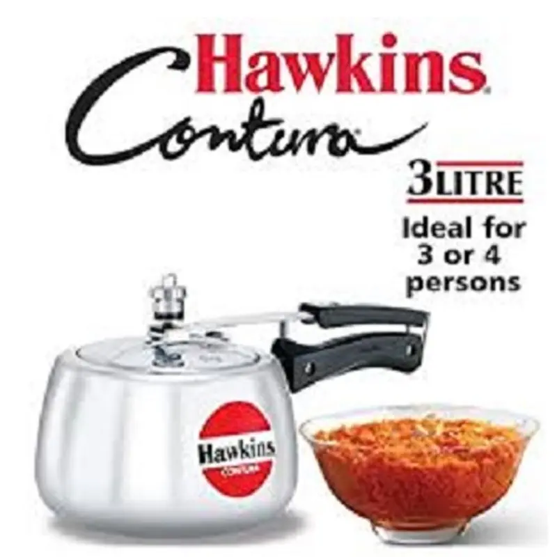 Picture of Hawkins Contura Silver Pressure Cooker 3 litre(Silver)