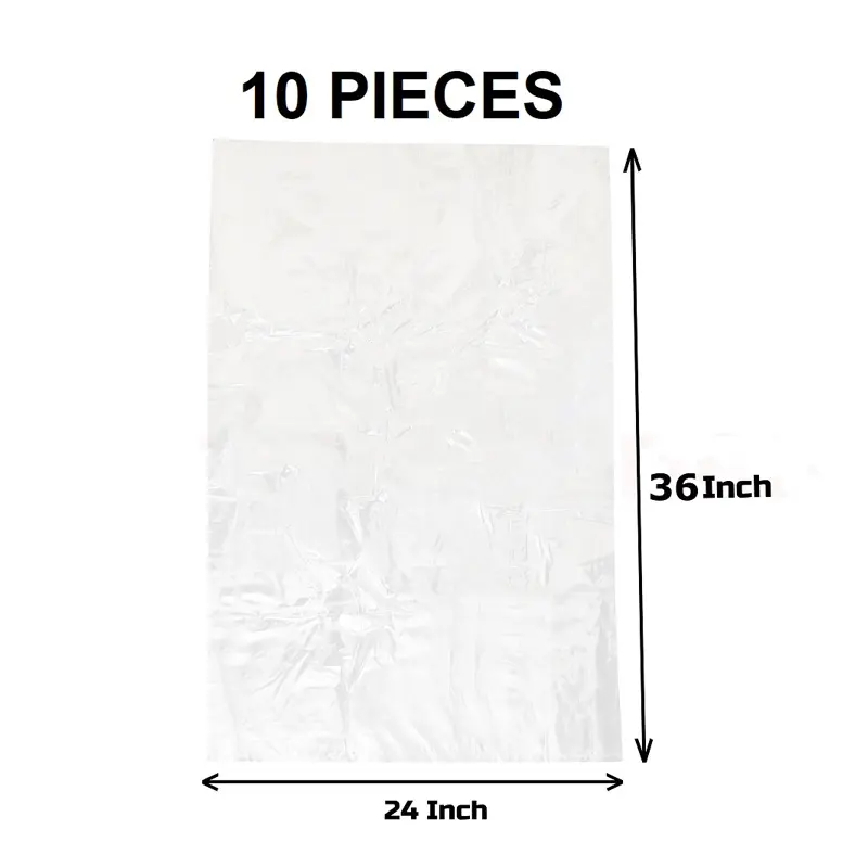 Picture of Clear (36" X24") 10PCS Trash Bag / Poly Bag / Garbage Bag / Moyla Felar Bag / Polibag(Clear)