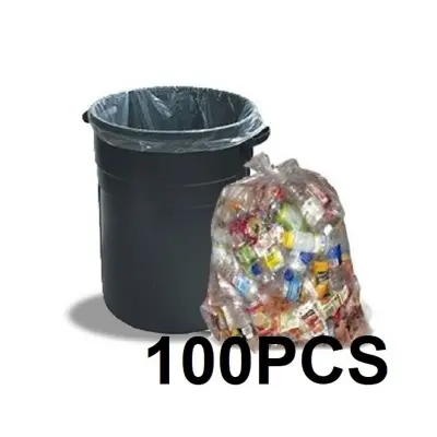 Picture of Clear (16" X12") 100PCS Trash Bag / Poly Bag / Garbage Bag / Moyla Felar Bag / Polibag(Multicolor)