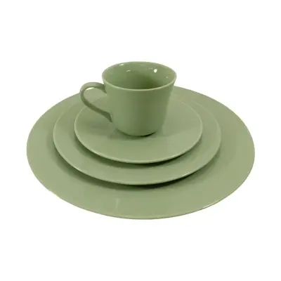 Picture of 36 pieces dinner set for gift and home decoration- 6 Dinner Plates, 6 Half Plates, 1 Rice Dish, 1 Curry serving bowl, 6 Soup Bowl, 6+6 coffee cup + saucer, 1 Tea Pot, 1 Milk Pot, 1 Sugar Pot, 1 Salt Shaker(Multicolor-LGI54RD)