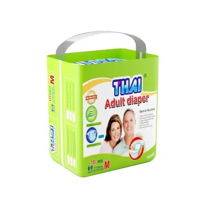 Picture of Thai Adult Diaper Size-M 10PCS (71-120CM) (28-47 Inches)(Multicolor)