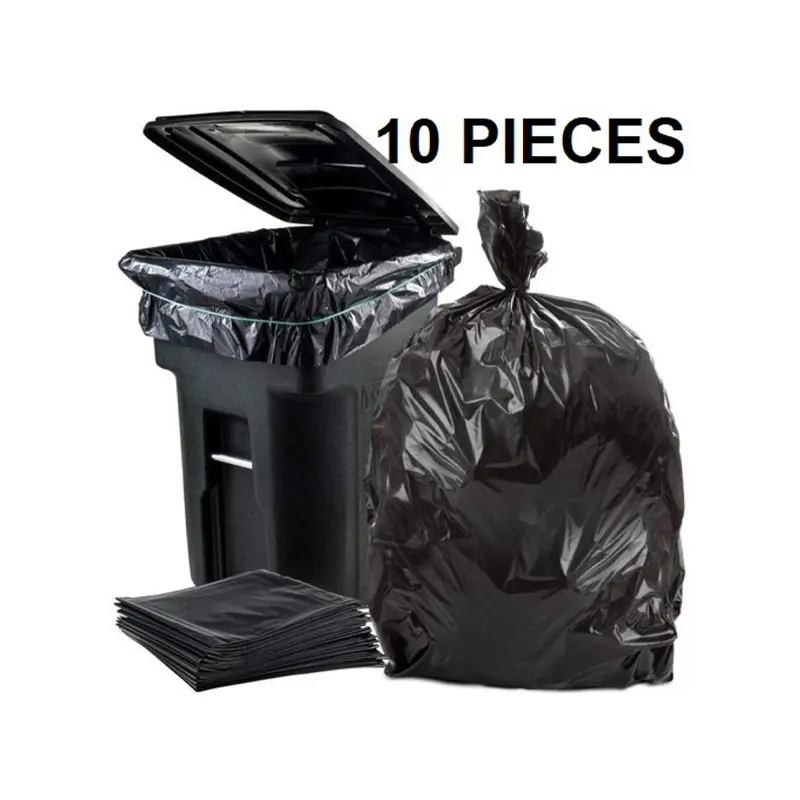 Picture of BLACK (55" X35") 10PCS Trash Bag / PolyBag / Garbage Bag / Moyla Felar Bag / Polibag(Black)