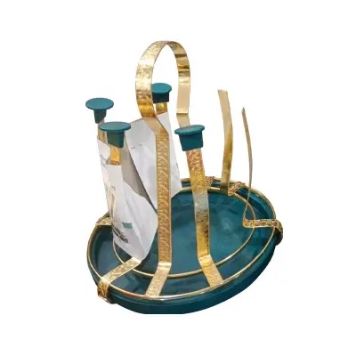 Picture of SS Glass Holder With Drainer, Glass Stand Cup Holder With Water Tray Kitchen Accessories Home Storage Rack For Living & Dinning Room(Multicolor)