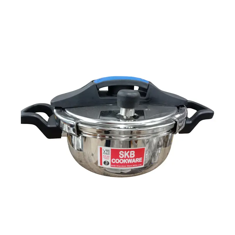 Picture of SKB 3 Ltr Stainless Steel Pressure Cooker Whistle System 304 FOOD GRADE(Silver)