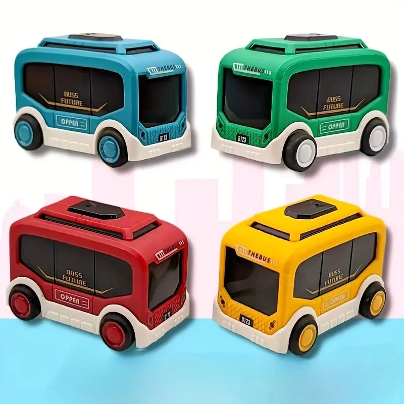 Picture of 1 PC Children's Toy Simulation Bus Model Car Inertiaing Car Gift For Children Toy Car(Multicolor)