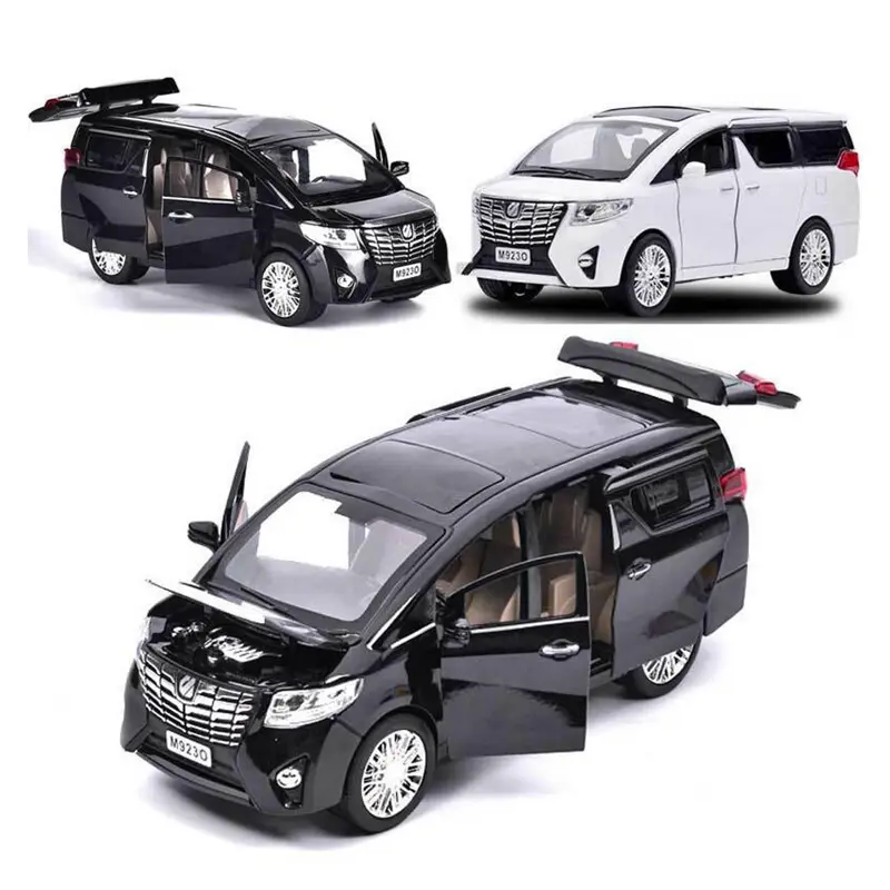 Picture of 1 PC 1:32 Toyota Alphard MPV Diecasts Car Simulation Steering Shock Toy Vehicles Metal Car 6 Doors Open Model Car Sound Light Toys For Children Gift(Multicolor)