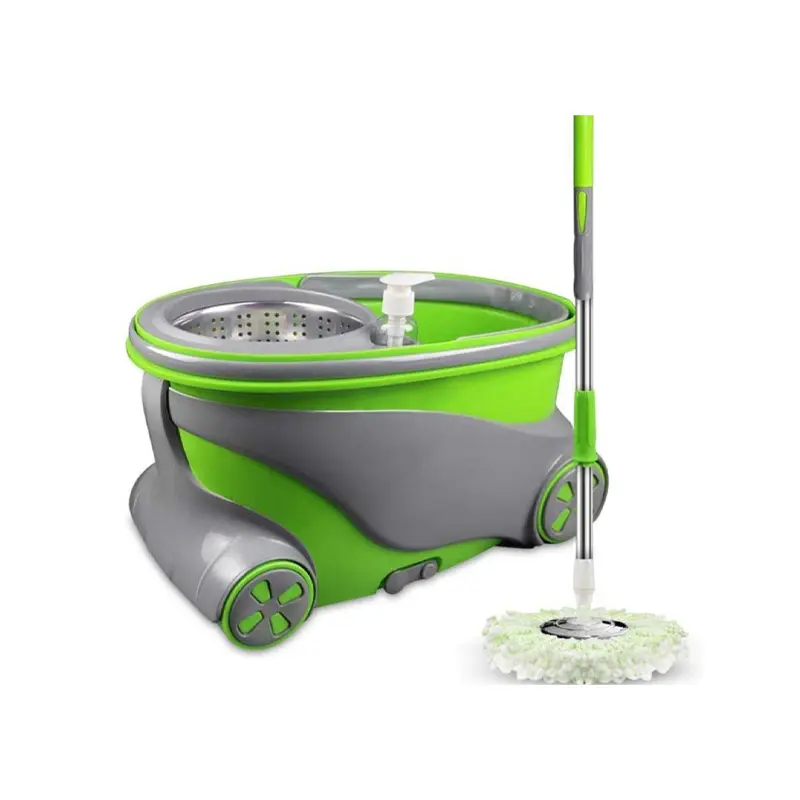 Picture of 360 Degree Rotating Spin Mop With Bucket & 2 Microfiber Heads MULTICOLOUR(Multicolor)