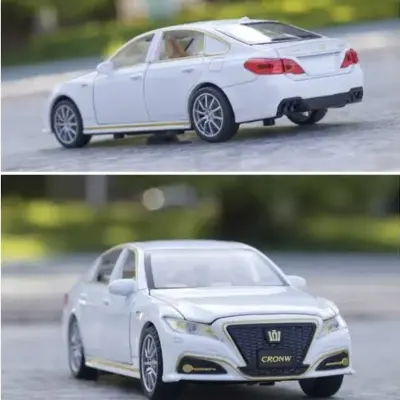 Picture of 1 PC 1:24 Toyota Crown Diecast Alloy Car 6 Open Premium Model Vehicle Metal Toy Model Pull back Sound Light(Multicolor)