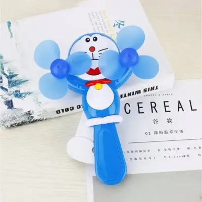 Picture of 1PC Doraemon Portable Manual Hand Crank Mini Fan Without Battery