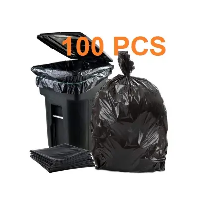 Picture of 100PCS Black (24" X20") Trash Bag / Poly Bag / Garbage Bag / Moyla Felar Bag / Polibag(Multicolor)