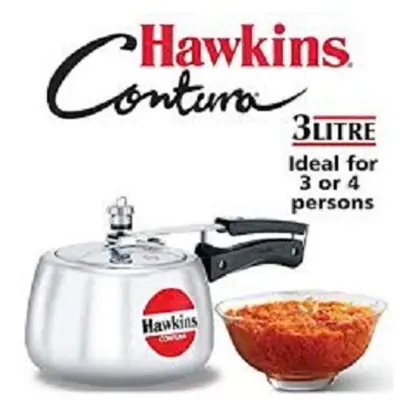 Picture of Hawkins Contura Silver Pressure Cooker 3 litre(Silver)