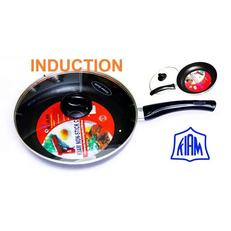 Picture of Kiam frypan 24CM with glass lid (Induction)(Multicolor)