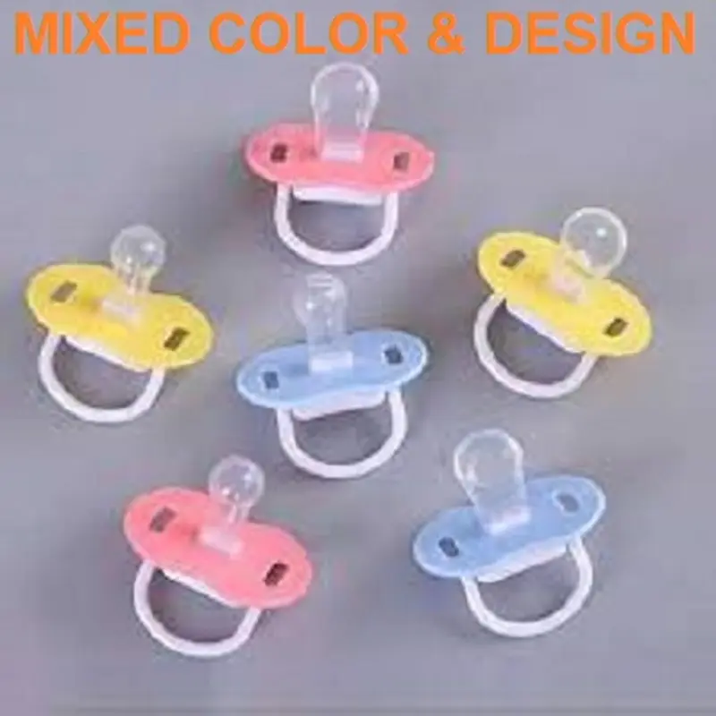 Picture of 2 Pieces Food Grade Silicone Baby Pacifiers Teethers Toddler Pacifier Orthodontic Soothers Teat for Baby Pacifier(Multicolor)