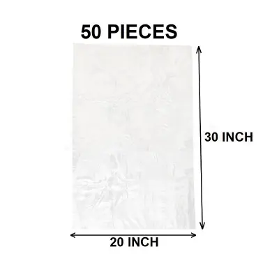 Picture of Clear (30" X20") 50PCS Trash Bag / Poly Bag / Garbage Bag / Moyla Felar Bag / Polibag(Multicolor)