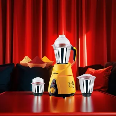 Picture of Jaipan BUTLER 850 WATT 3 in 1 Mixer Grinder YELLOW / WHITE(Multicolor)