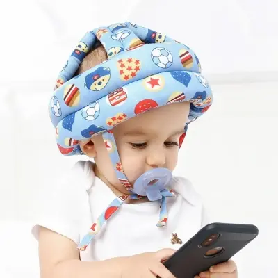 Picture of Baby anti-drop head cap, baby breathable, anti-bump head, toddler hat, child safety protective helmet, cotton breathable(Multicolor,)