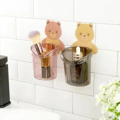 Picture of Keep Your Bathroom Organized with the Creative Storage Cup - Toothpaste and Toothbrush Holder(Multicolor)