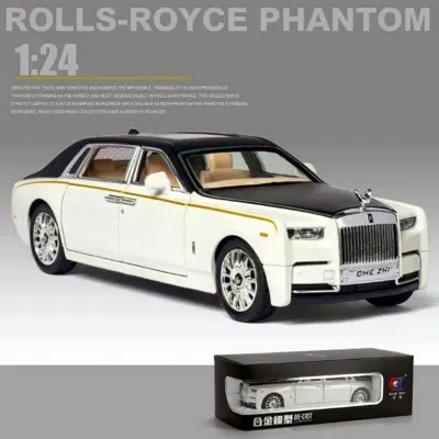 Picture of 1PC 1:24 Rolls Royce Phantom Diecasts Alloy Car Luxurious Simulation Toy Vehicles Metal Car 6 Doors Open Model Car Sound Light Toys For Gift(Multicolor)