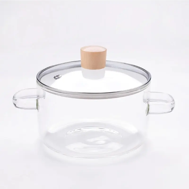 Picture of 1 PC Transparent cooking pot made of borosilicate glass 1800ML(Multicolor)