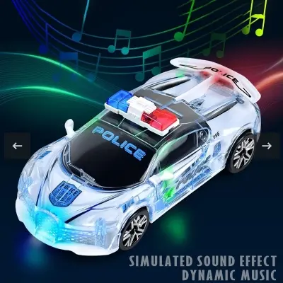 Picture of Police Car Toy with Light and Sound, 1:36 Car Toy for 3+ Years Old Boy and Girl Gift(Multicolor)