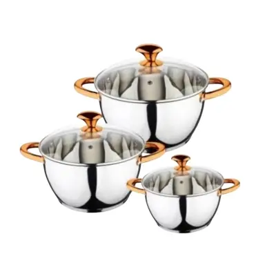 Picture of Kaisa Villa 6 Pcs Stainless Steel Cookware Set with Lid INDUCTION KV-6649(Multicolor)