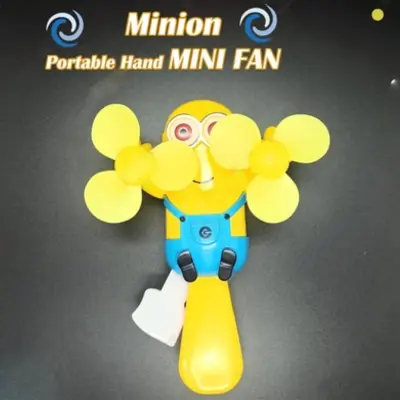 Picture of 1 PC Minion Portable Manual Hand Crank Mini Fan Without Battery