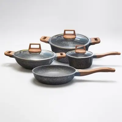 Picture of Kiam 7 Pcs Die-Casting Aluminum Cookware Set (INDUCTION)(Multicolor)