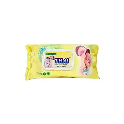 Picture of Thai Baby Wet Wipes (Pouch Pack)- 160Pcs(Multicolor)
