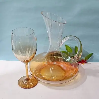 Picture of 7 Pcs Borosilicate Glass Water Juice Jug & Glass Set2(Multicolor)