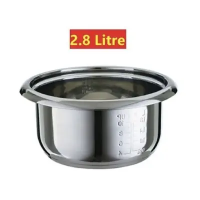 Picture of 2.8 Liter Stainless Steel Rice Cooker Inner Cooking Pot/Rice Cooker Replacement Pot/Rice Cooking Insert Inner Cooking Pot(2.8 Liter)