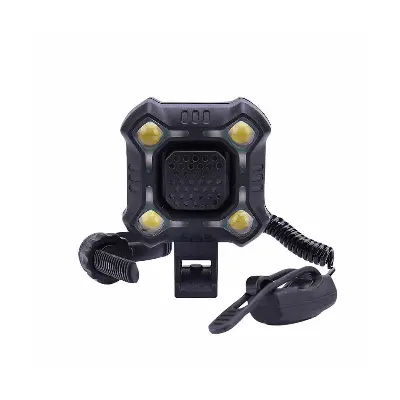 Picture of Rechargeable High Quality Light With Horn USB charging MTB Bicycle Road Bike Front Handlebar Electronic Dipper Horn