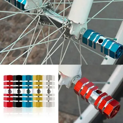 Picture of 2 pcs Bicycle Aluminium bike Foot Pegs . 9mm Thread color available