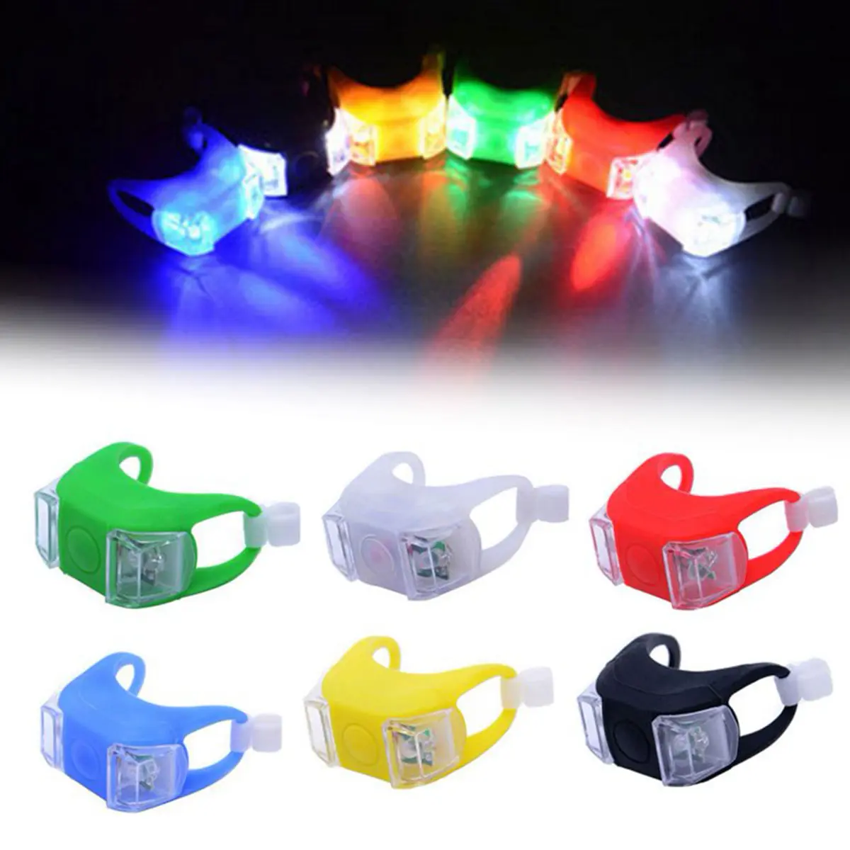 Picture of 2pcs Bicycle Frog Design Lamp Waterproof Silicone LED Warning Light - cycle accessories