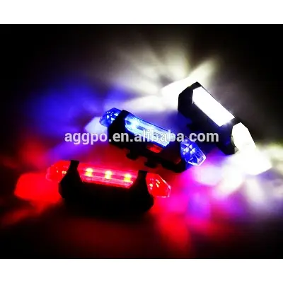 Picture of 5 MODE LED USB RECHARGEABLE BIKE TAIL LIGHT BICYCLE SAFETY CYCLING WARNING REAR LAMP