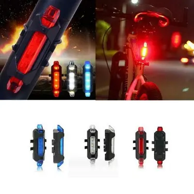 Picture of USB RECHARGEABLE BIKE TAIL LIGHT BICYCLE SAFETY CYCLING WARNING REAR LAMP With 5 Mode - সাইকেল - সাইকেল