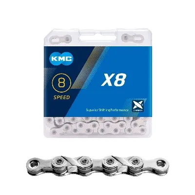 Picture of KMC X8 Bicycle Chain For 8 Speed Silver High Quality Chain For Bicycle - Bike