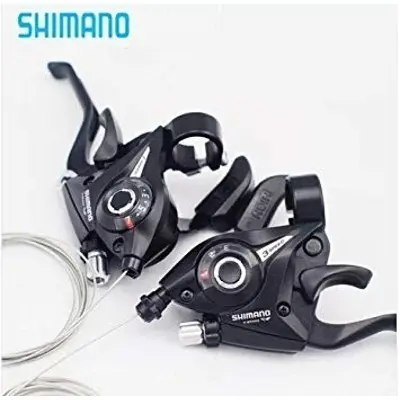 Picture of Shimano Bicycle Shifter with Brake Lever Combo (3 x 7 Speed)-Black