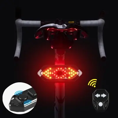 Picture of Wireless Bicycle Tail Indicator Light Turn Signals Remote Control With Signal Horn Usb Rechargeable Light - Cycle Accessories - Cycle Accessories - Cycle Accessories