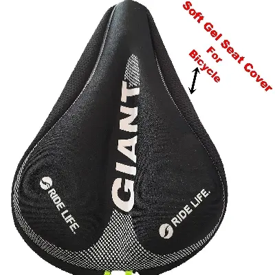 Picture of Bicycle Gel Seat Cover. Cycle Saddle Silicon Gel Cover. Gel Padded Comfortable.