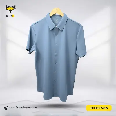 Picture of Falcon Fit Men's Half Sleeve Shirt Sky Blue