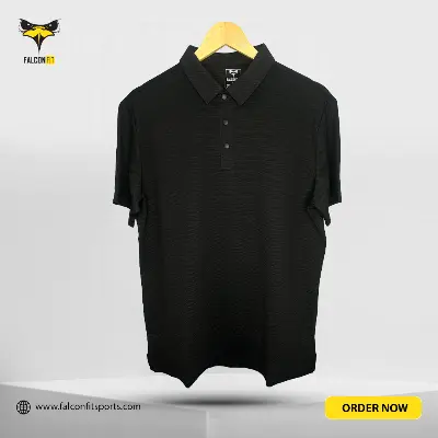 Picture of Falcon Fit Men's Tennis Polo Black
