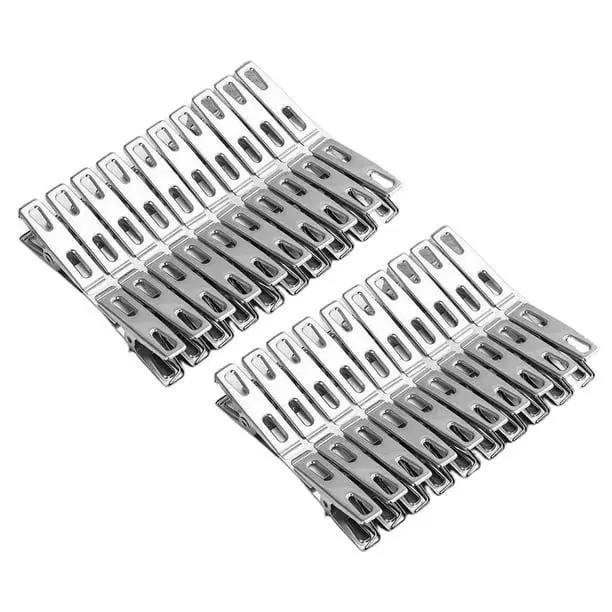 Picture of STAINLESS STEEL WINDBREAK CLIP MADE IN CHINA 20 PCS SET - Silver