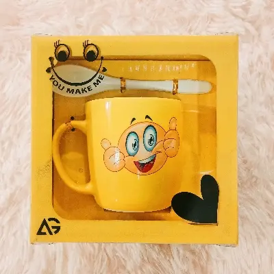 Picture of Emoji Ceramic Mug Birthday Gift🎈 - Yellow