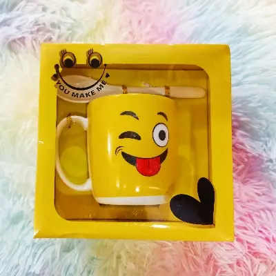 Picture of Emoji Ceramic Mug Birthday Gift🎈 - Yellow