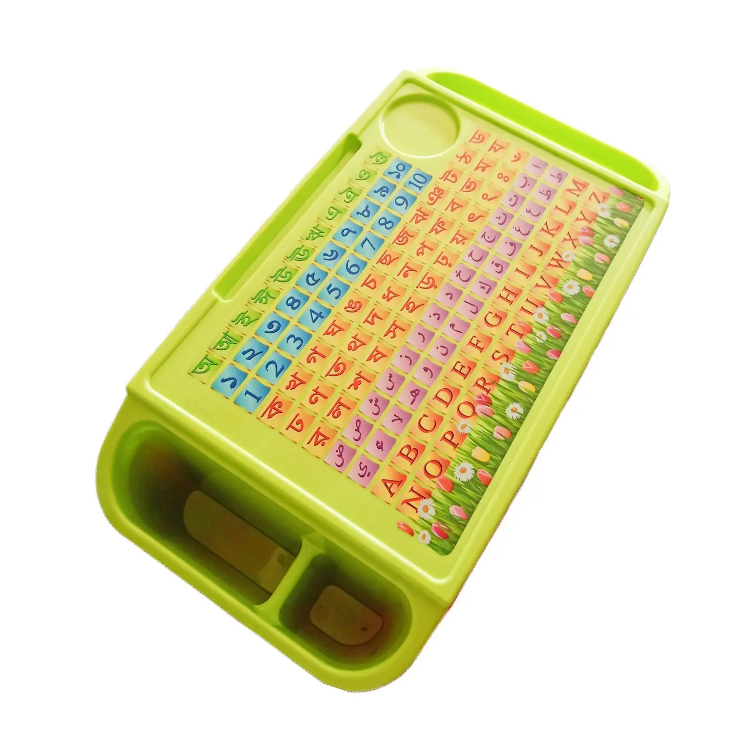 Picture of Baby Reading / Writing Table / Kids Study Table / Storage Box Plastic for baby / bangla, English, arabic letters - Multicolor