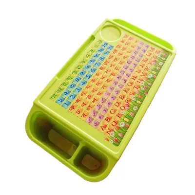 Picture of Baby Reading / Writing Table / Kids Study Table / Storage Box Plastic for baby / bangla, English, arabic letters - Multicolor