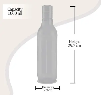 Picture of RFL Prism 1000 Water Bottle, 1 Liter, Sky Blue | Pink | Green | BPA Free | 100% Leak Proof | Office | Gym | Home | Kitchen | Travel | Hiking | Trekking - Multicolor