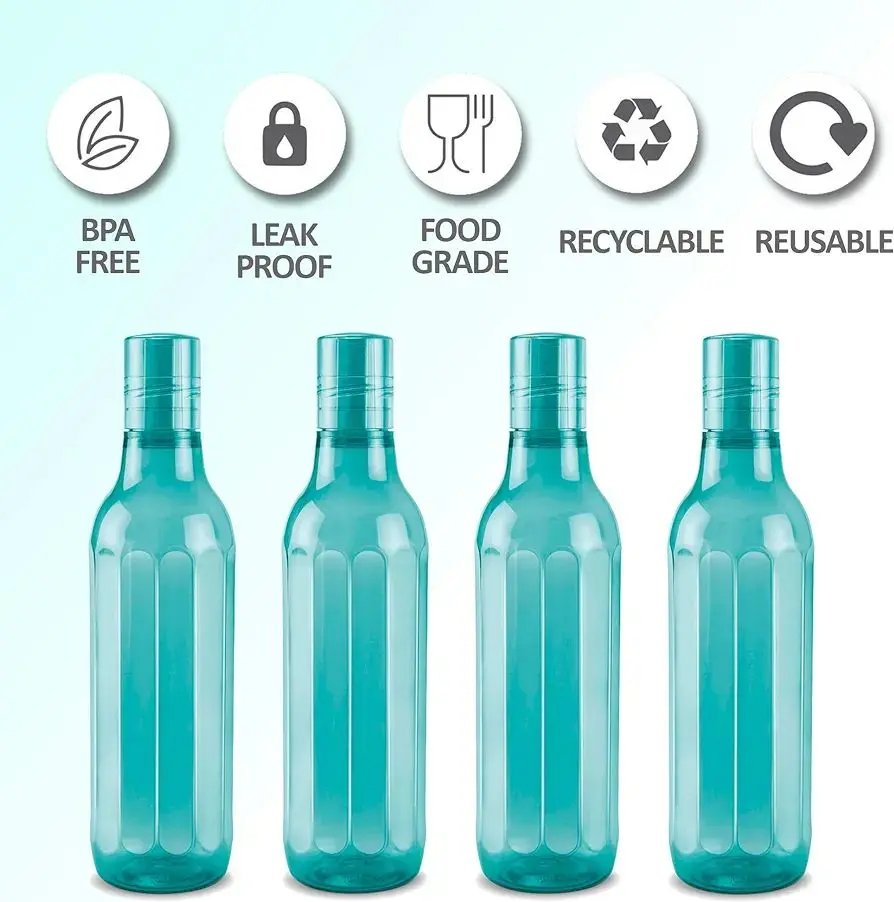 Picture of RFL Prism 1000 Water Bottle, 1 Liter, Sky Blue | Pink | Green | BPA Free | 100% Leak Proof | Office | Gym | Home | Kitchen | Travel | Hiking | Trekking - Multicolor