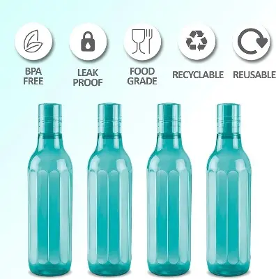 Picture of RFL Prism 1000 Water Bottle, 1 Liter, Sky Blue | Pink | Green | BPA Free | 100% Leak Proof | Office | Gym | Home | Kitchen | Travel | Hiking | Trekking - Multicolor