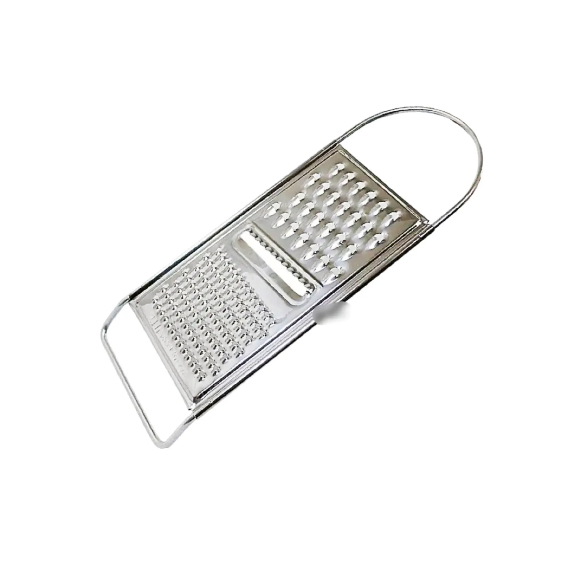 Picture of 3 in 1 Stainless Steel Vegetable Grater Silver hand greater for cheese potato Fruit Multifunctional Vegetable Cutter - Silver